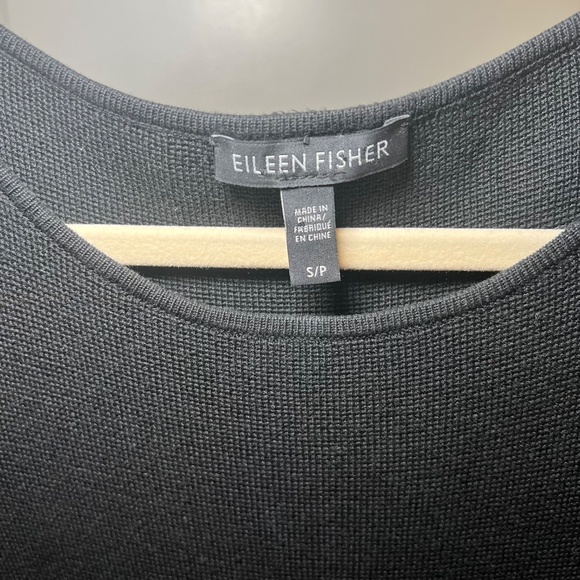 Eileen Fisher Silk Cotton Blend Dress Size S Black - Picture 5 of 6